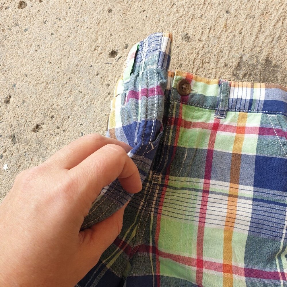 ralph lauren Baby Boy's 9 Months Bright Check Tartan plaid Classic Cotton Shorts - Picture 7 of 13